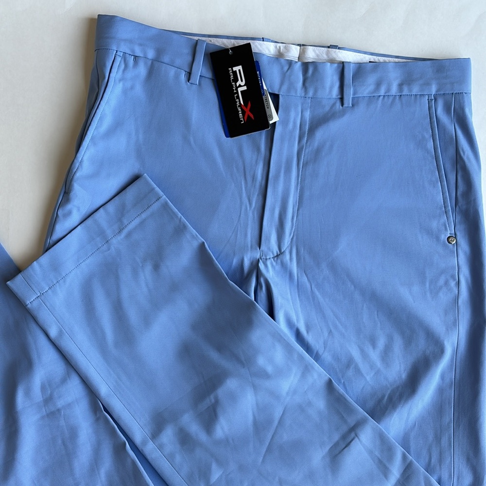RLX Ralph Lauren Stretch Wicking Golf Pants Rare Spyglass Blue Mens‎ 32x32 NEW